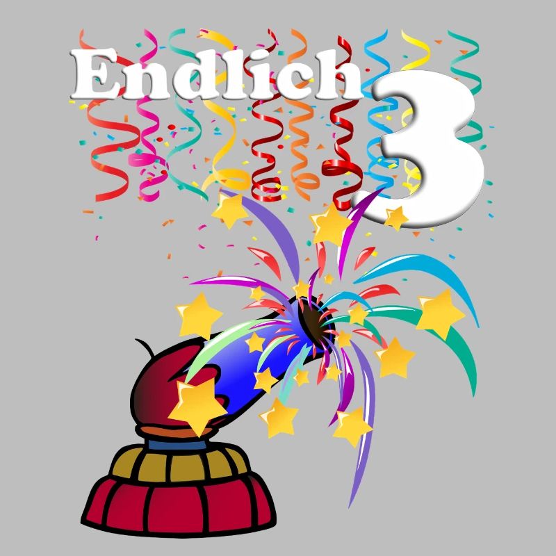 Finally 3 - 3rd Birthday with Confetti
