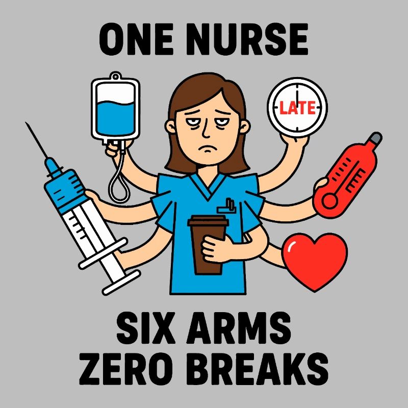 Overwhelmed Nurse Multitask Mayhem