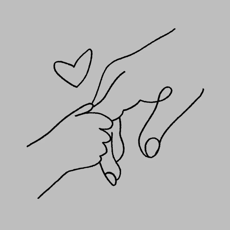Handshake with heart connection