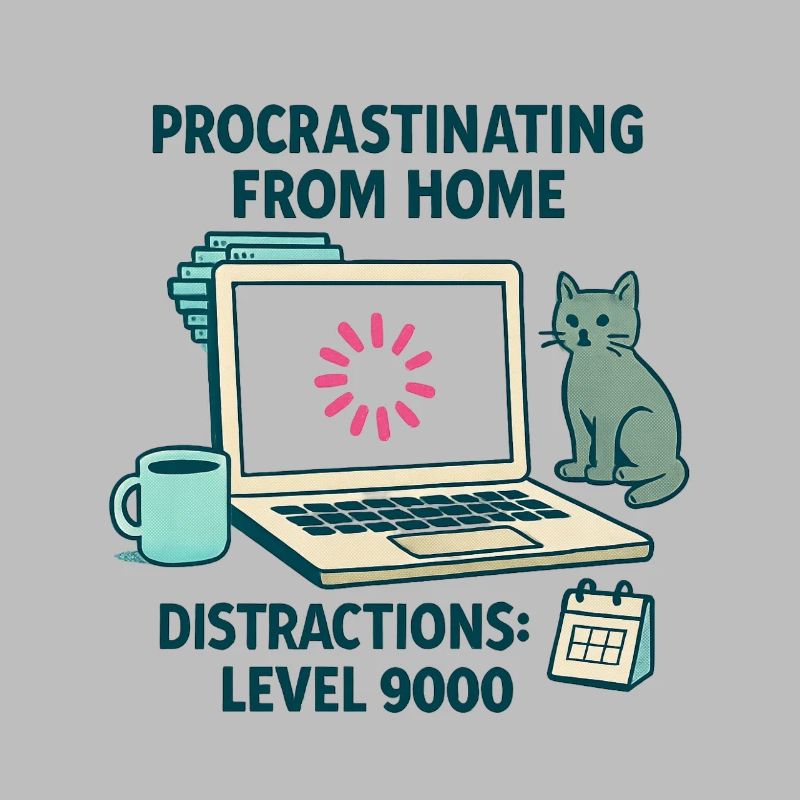 Humor, Prokrastination, Telearbeit, Chat und Kaffee