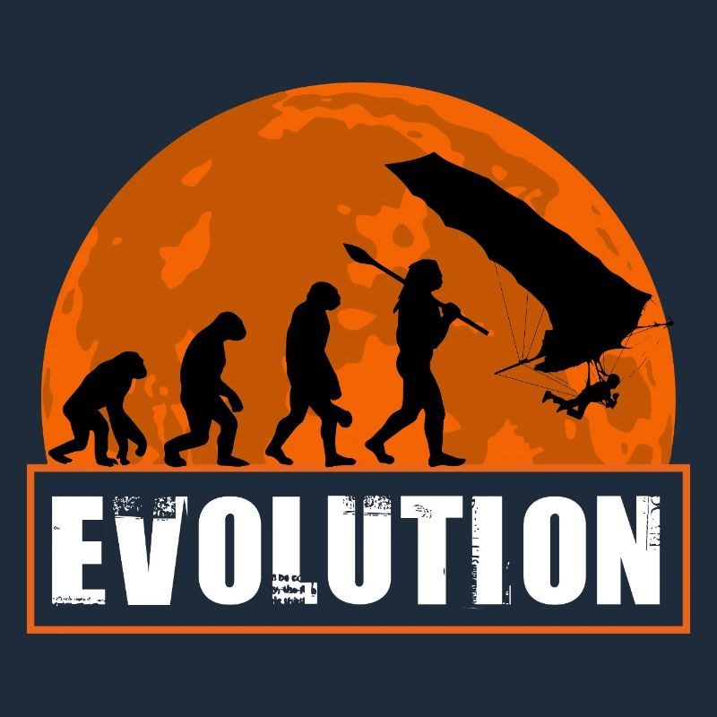 Evolution of Hang Glider Pilot Sunset Design