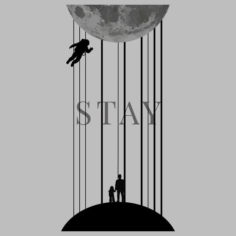 Weltall Interstellar mit Morse Code Stay