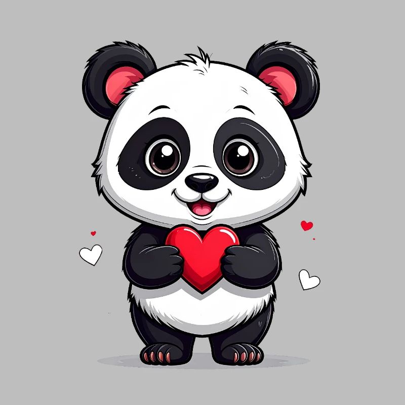 Panda mit Herz