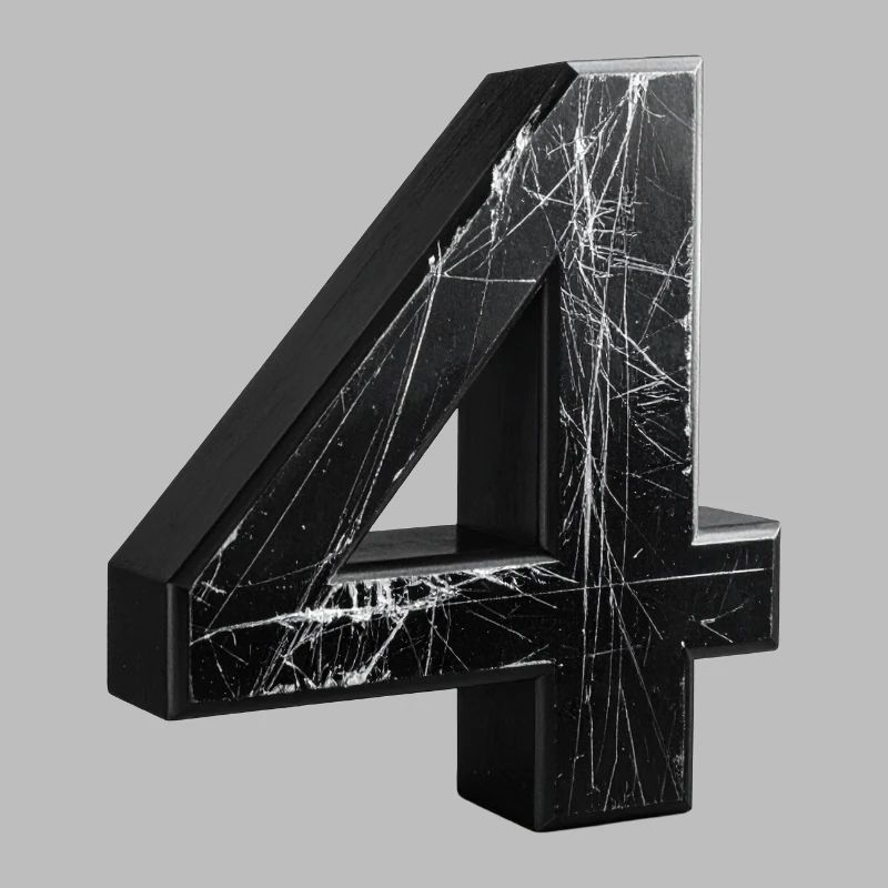Black 4 with marble pattern