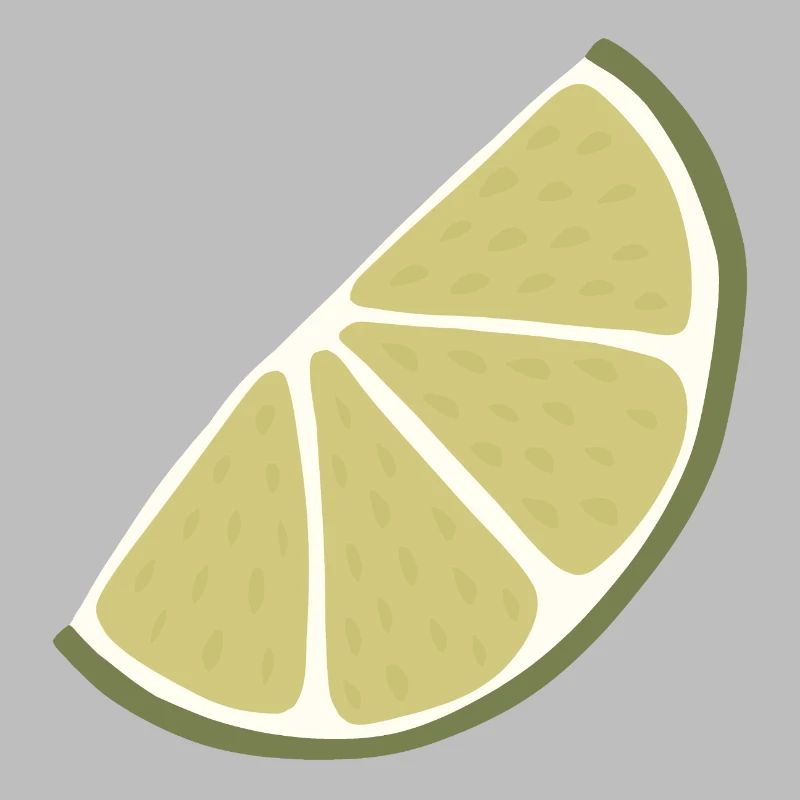 Lime Slice Citron Vert Minimaliste