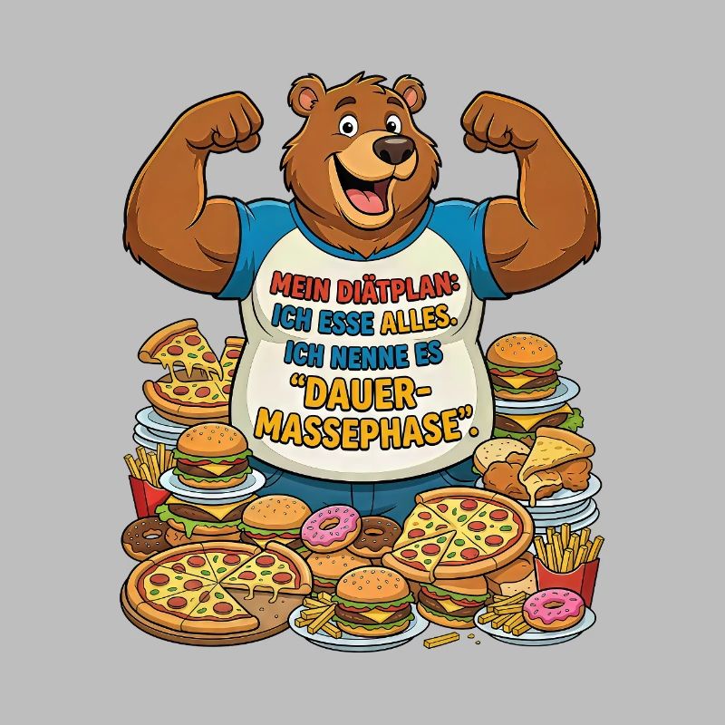 Dauer-Massephase: Bär mit Pizza