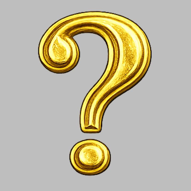 Conception du point d’interrogation doré