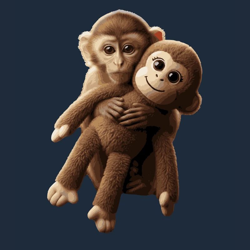 Punch & Stuffed Animal Monkey Viral Meme Soft Toy