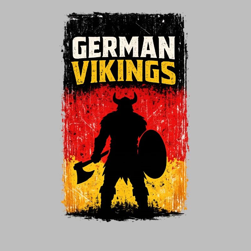Deutsche Wikinger – Wikingerkrieger-Deutschland-Flagge