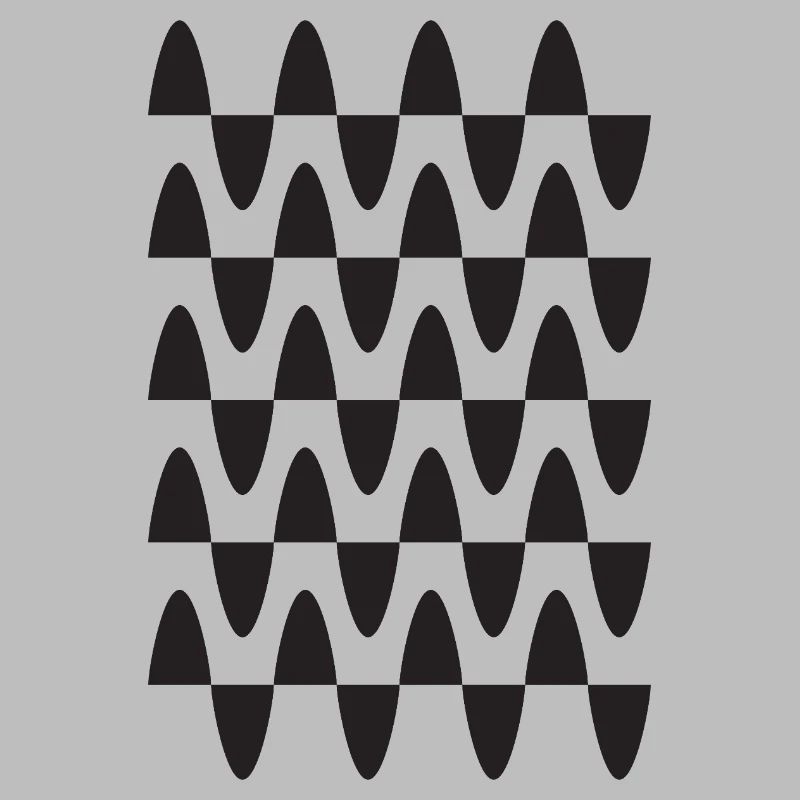 Midnight Wave Grid Pattern