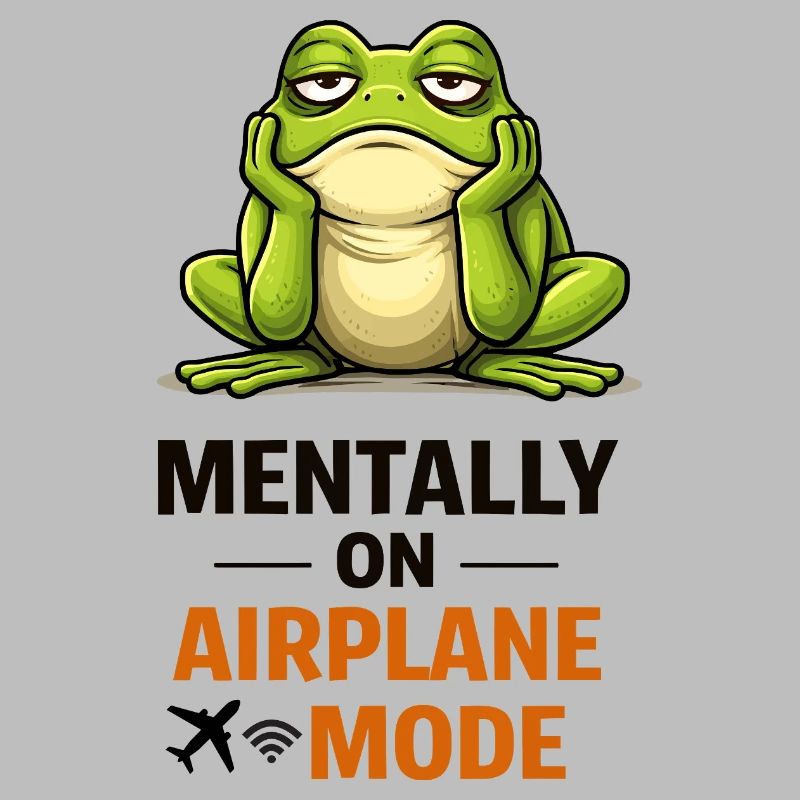 Frosch im Flugzeugmodus-Meme