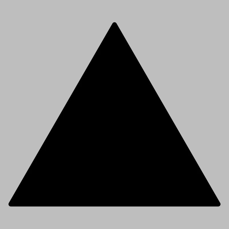 Symbol triangle equilateral black