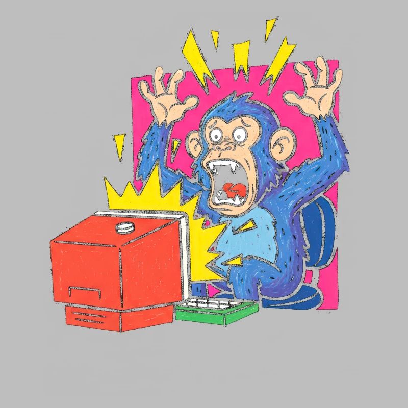 Monkey alarm on the computer