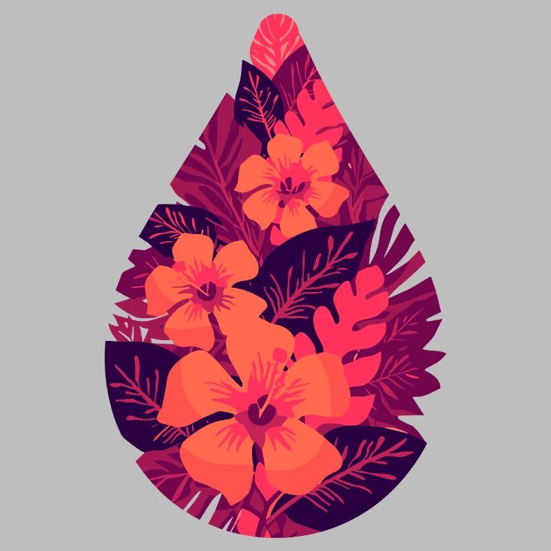 Feuilles de feu de la flore