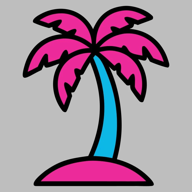 Neon Palm Tree 90s Vaporwave