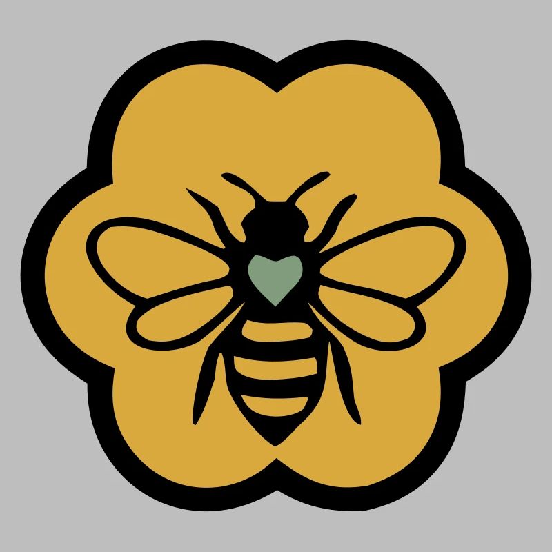 bee heart honeycomb beekeeping nature conservation beekeeper
