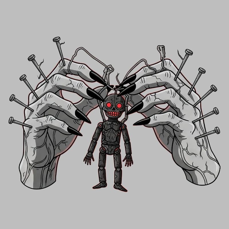 Demonic Hands Puppet Show Horror Gothic