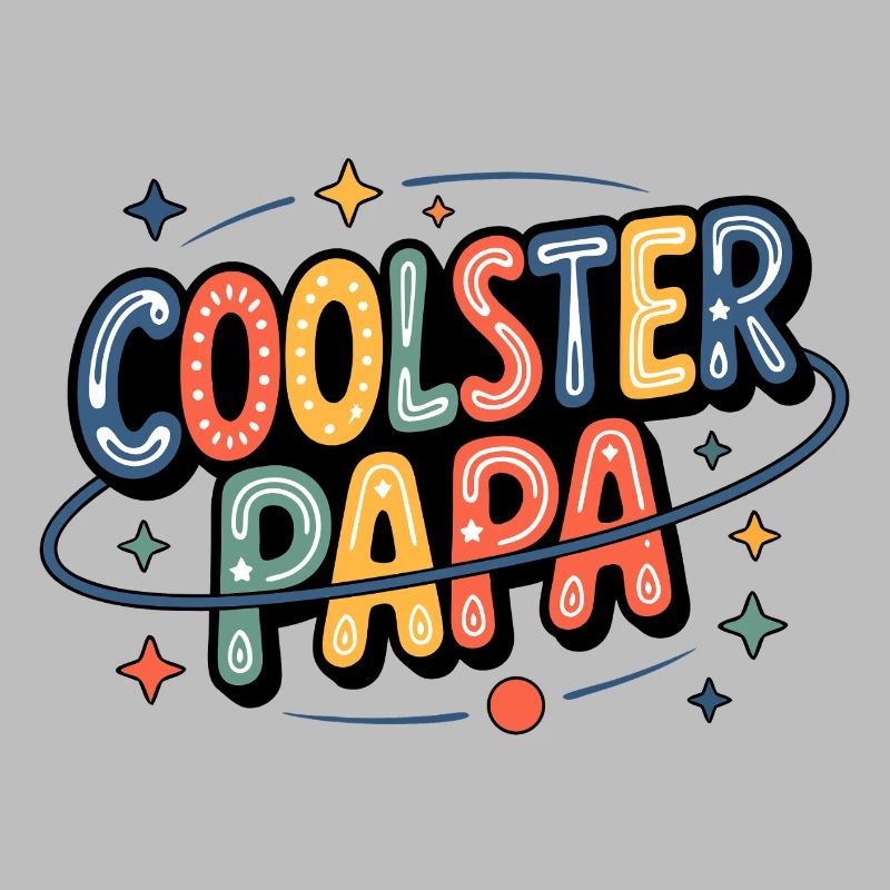 Papa le plus cool néon rétro