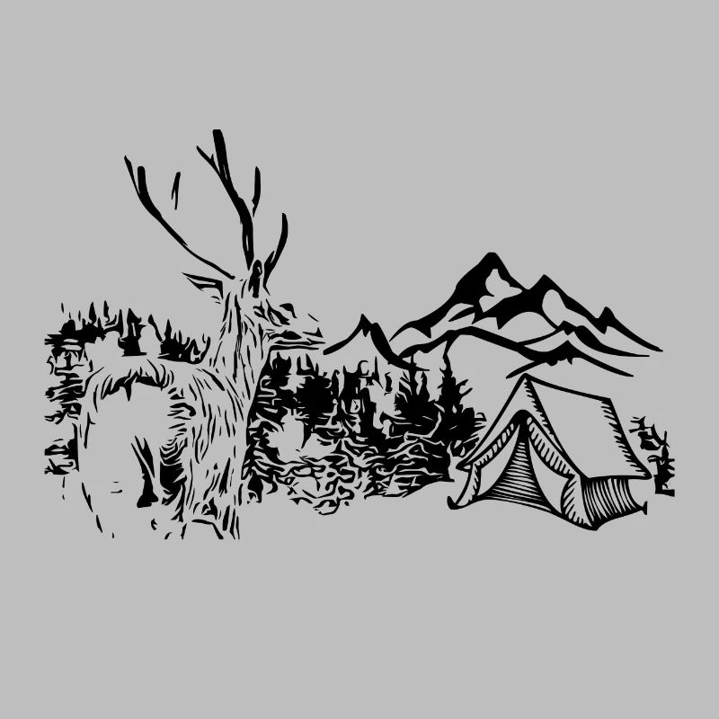 Deer, Mountains, Nature, Camping