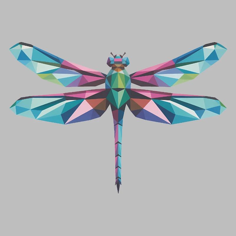 Libellule - Logo Low Poly cool