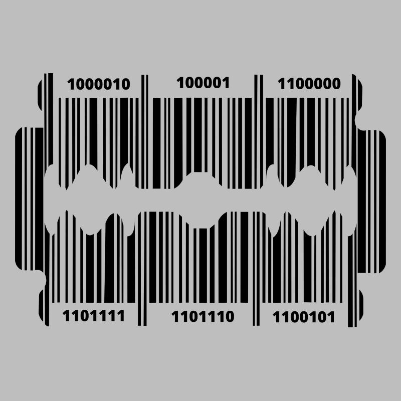 Rasierklinge mit geheim Code