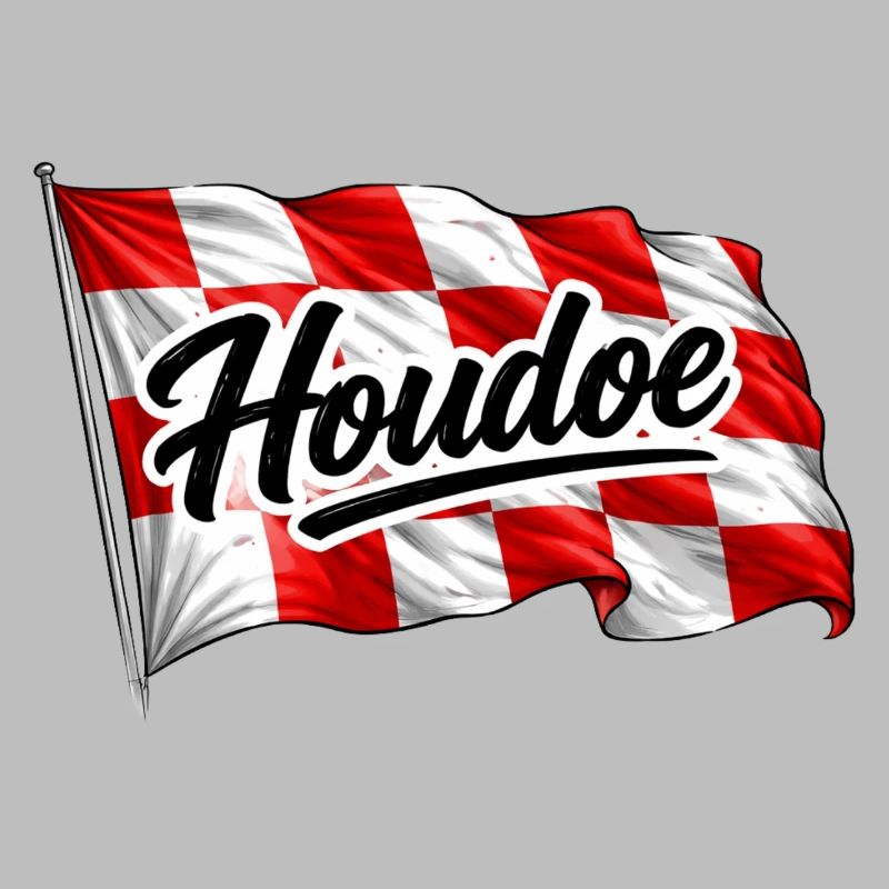 agitant le drapeau du Brabant avec Houdoe
