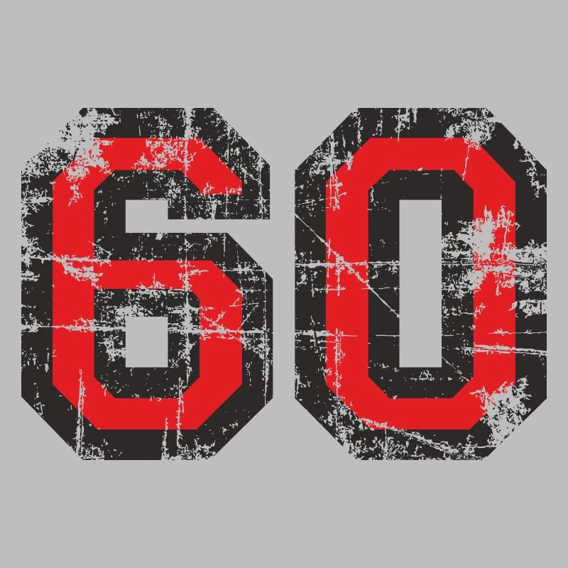 Number 60 Sixty 60th Birthday Design (EU)
