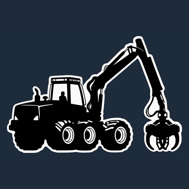 Silhouette de moissonneuse