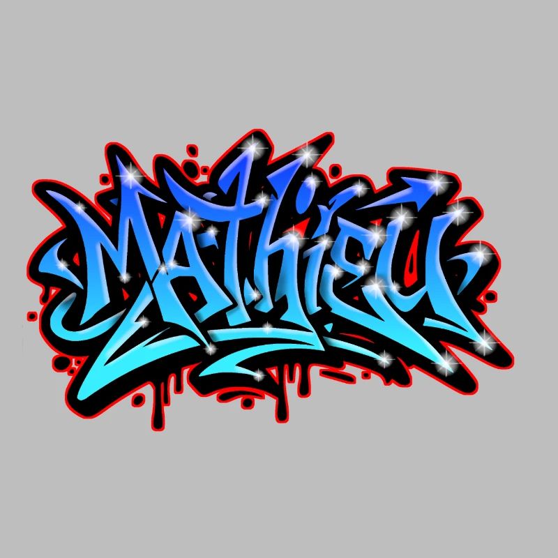 Mathieu Graffiti Neon Printable on Textile