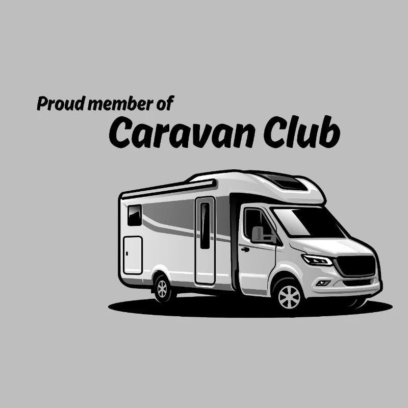 Caravan Graphic Silhouette