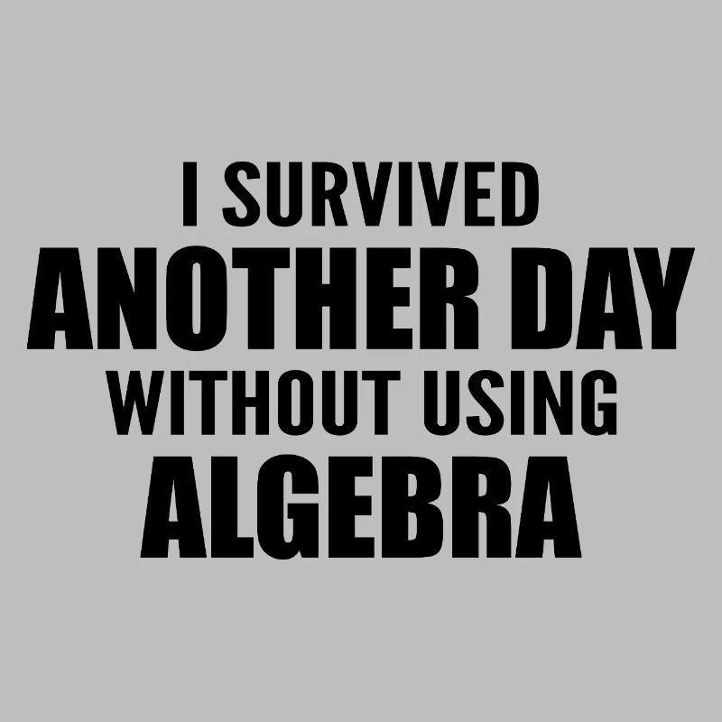 I survived without doing algebra today