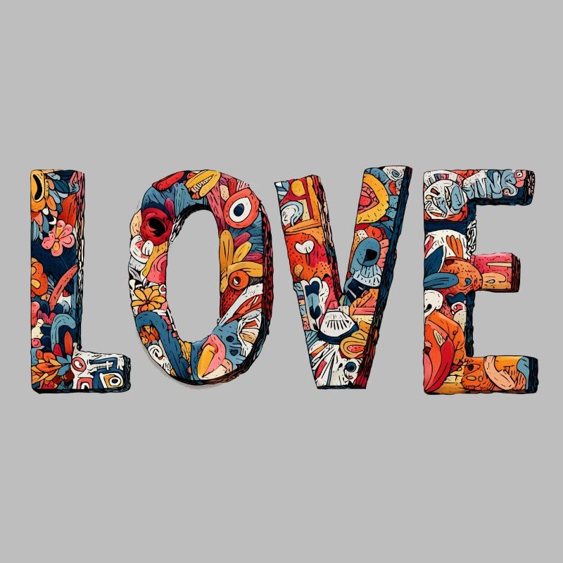 Conception créative de graffitis LOVE