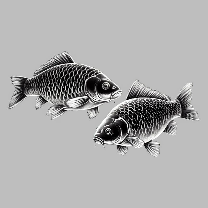 Carp chalk drawing