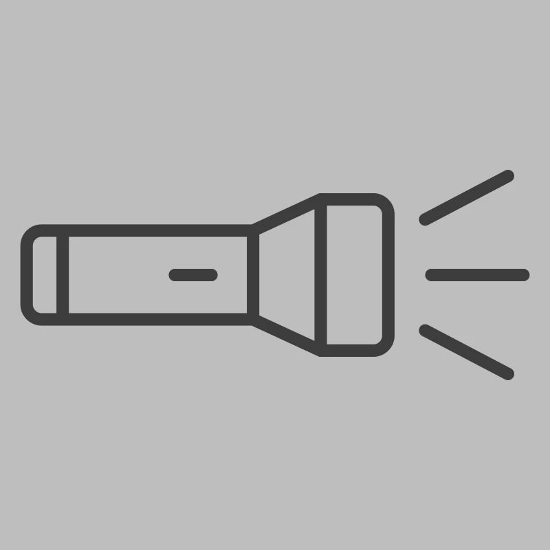 Flashlight Line Icon