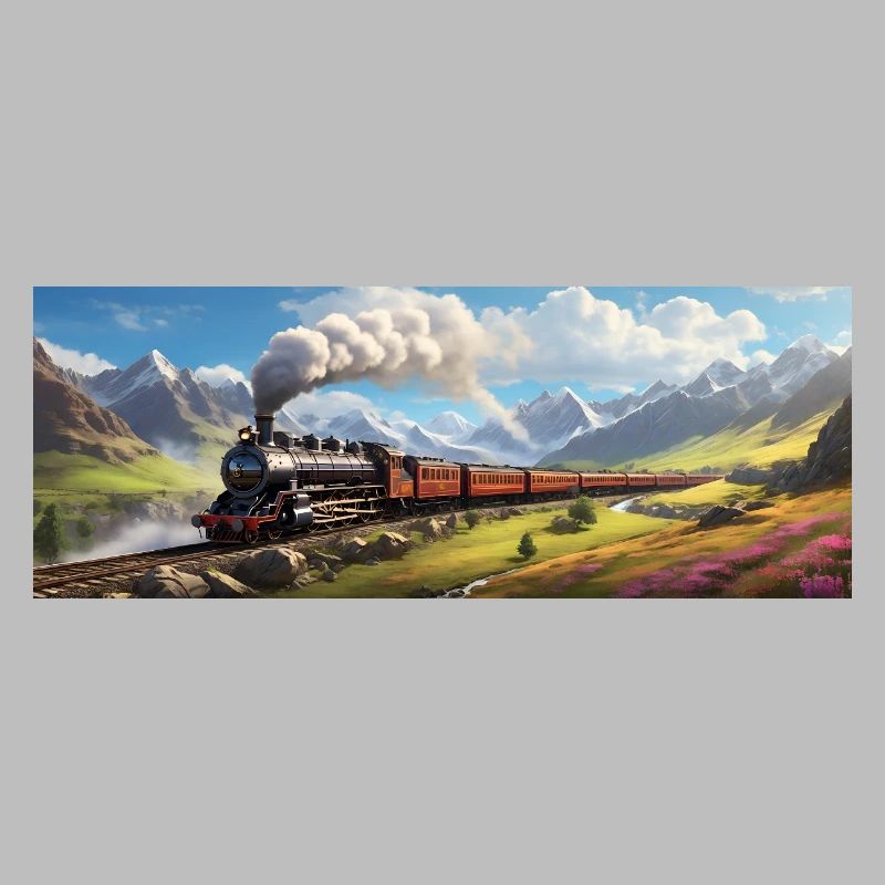 Nostalgischer Eisenbahnzug mit Dampflokomotive