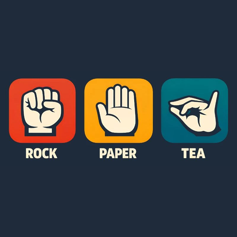 Rock Paper Tea Funny Tea Drinker Tea