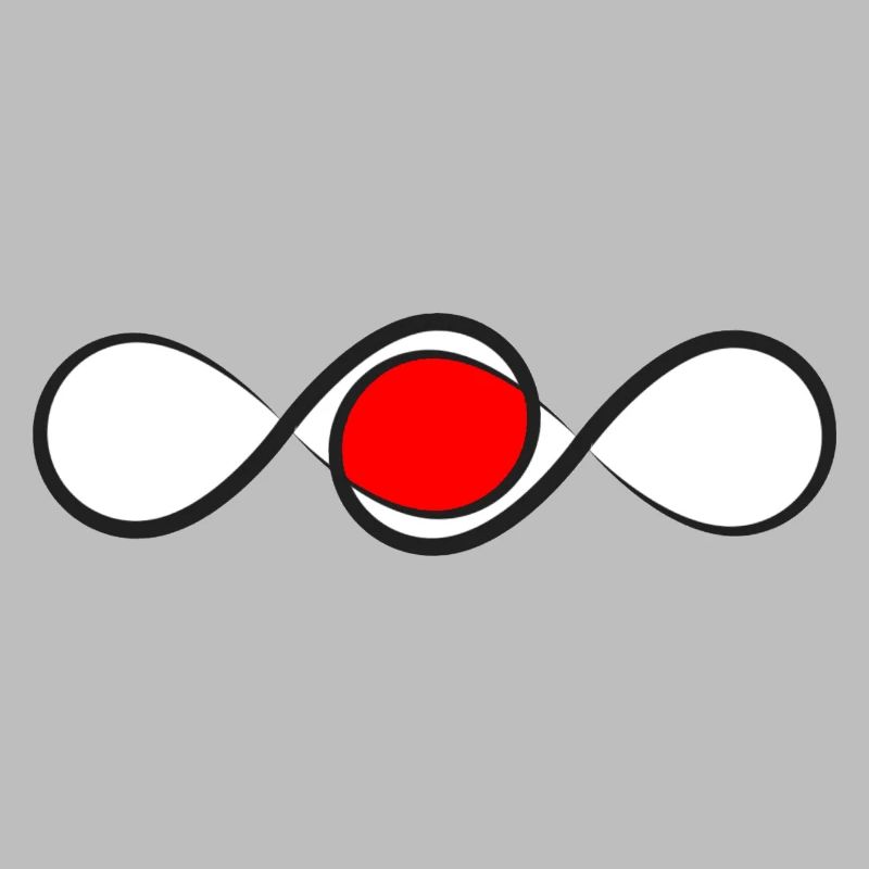 Ligne éternelle avec accent rouge