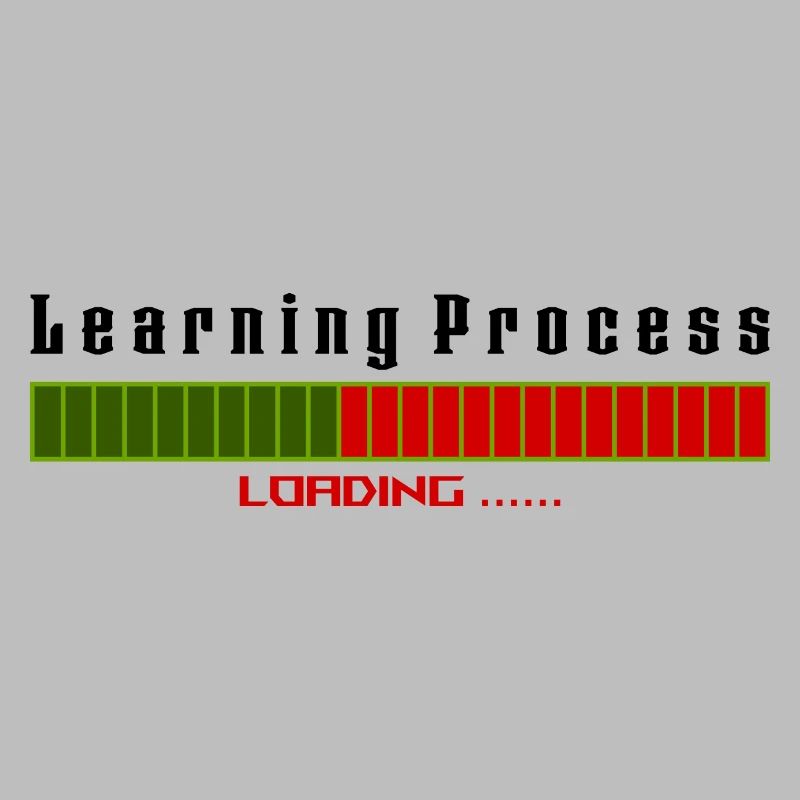 Learning Process Loading white shirt