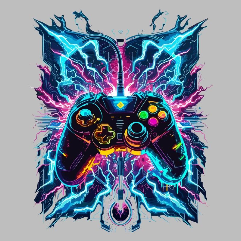 Neon Blitz Power Gaming Controller