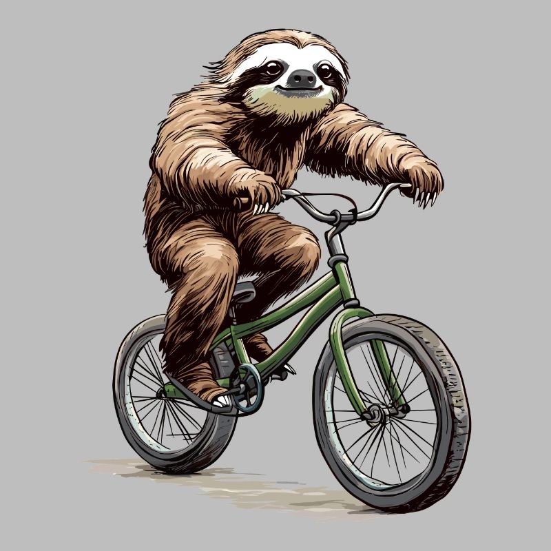 Sloth on Bicycle