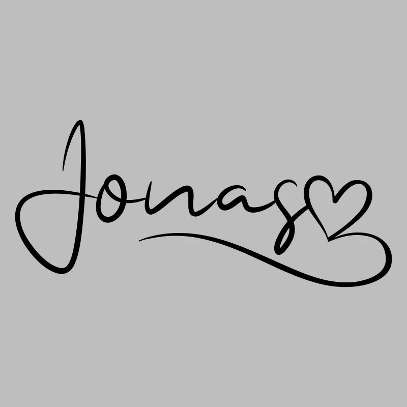 Jonas Surname First Name Heart Decor