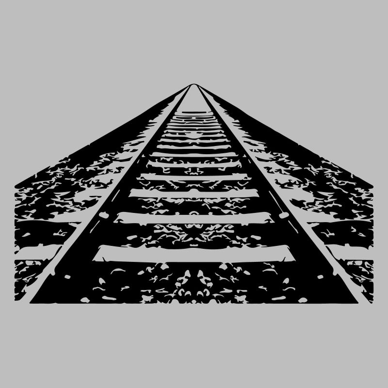 Train rails into the horizon