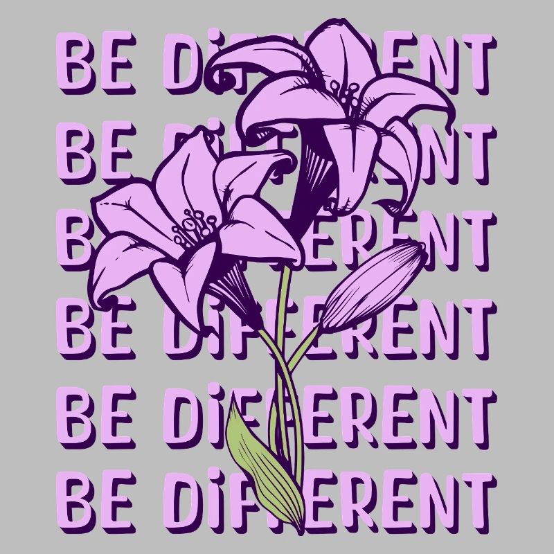 BE DIFFERENT – Fleurs de lys violets Botanique