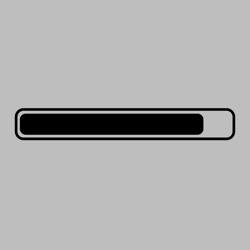Loading bar rounded throughout almost full