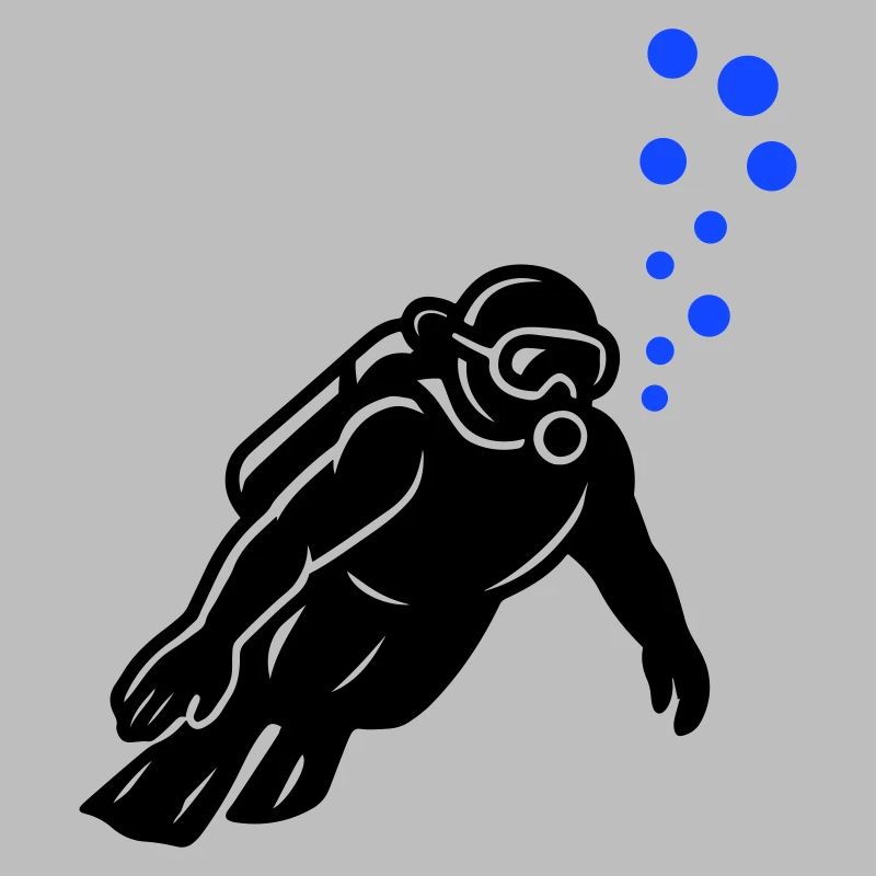 Silhouette de plongeur