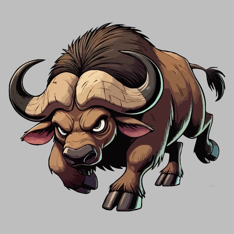 Buffle du Cap féroce