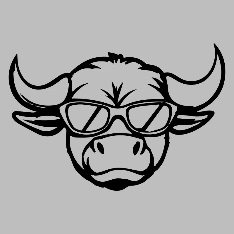 Visage de bande dessinée Taureau