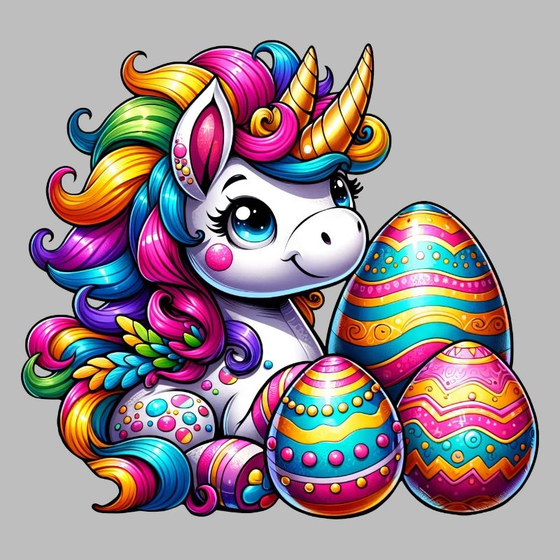 Ostern Einhorn & Bunte Eier