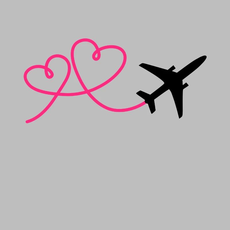 Airplane aviator with heart