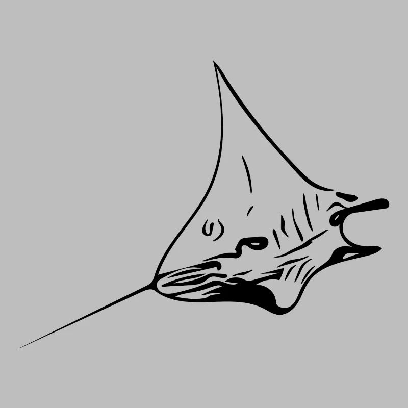 Eleganter Mantarochen im Flug